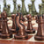 Antique Folding Chess Set